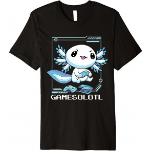 Gamesolotl Gamer Axolotl Fish Playing Video Games Lizard T-Shirt