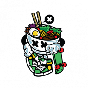 Gangsta Retro Skating Noodles Tshirt