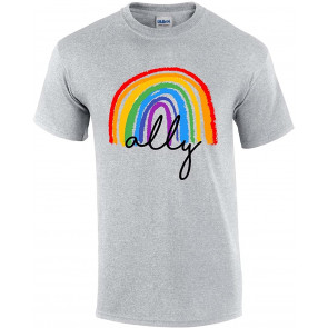 Gay Pride Flag Rainbow Ally Support LGBTQ T-Shirt