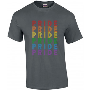 Gay Pride Retro Repeat Rainbow Support LGBTQ T-Shirt