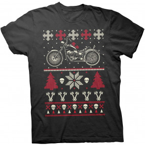 Gearhead Biker Motorcycle - Ugly Christmas  T-Shirt