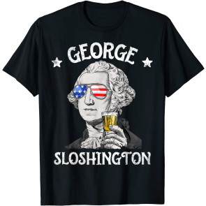 George Sloshington Washington 4th Of July Men Women USA Flag T-Shirt