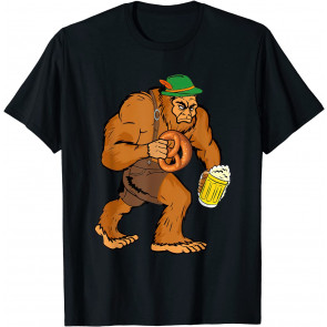 German Bigfoot Sasquatch Beer Lederhose T-Shirt
