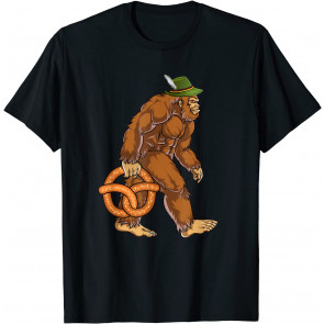 German Bigfoot Sasquatch Pretzel T-Shirt