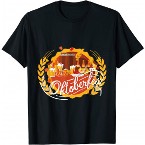 German Oktoberfest Beer Sausage Pretzel Festival Drinking T-Shirt