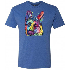 German Shepherd - Dean Russo Dog Modern Art - Tri-Blend T-Shirt