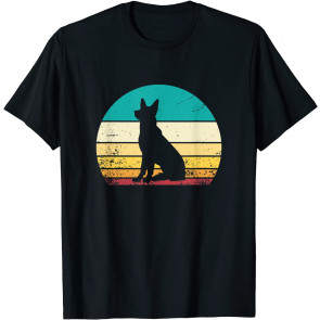 German Shepherd Lovers Vintage Retro Sunset  T-Shirt