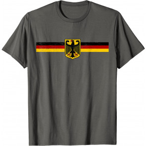 Germany Deutschland Flag Coat Of Arms Banner Retro Vintage T-Shirt