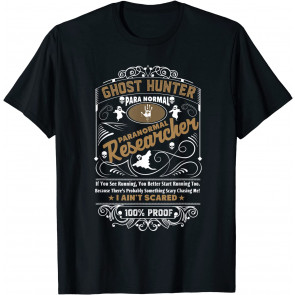 Ghost Hunter Paranormal Vintage Whiskey Style Design T-Shirt