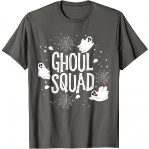 Ghoul Squad Halloween Crew Ghost Kids Boys Friends Outfit T-Shirt