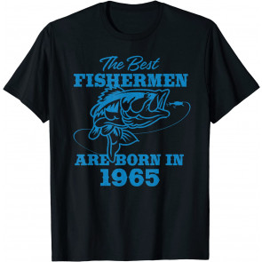 Gift For 56 Year Old: Fishing Fisherman 1965 56th Birthday T-Shirt