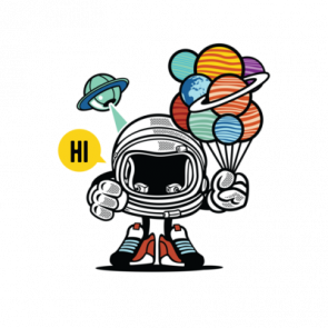 Gift From Outer Space Vintage Martian Astronaut Tshirt