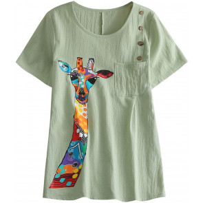 Giraffe Print T-Shirt