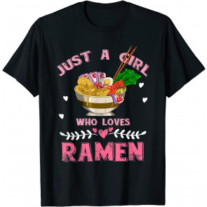 Girls Kids Asian Food Noodles Lover Gift Kawaii Ramen T-Shirt