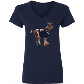 Goat Football England Fan Womens Vneck T-Shirt