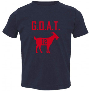 Goat Greatest Of All Time New England Football Little Kids Girls Boys Toddler T-Shirt