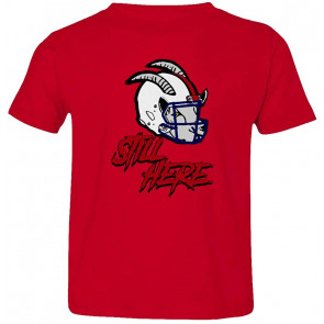 G.O.A.T. Helmet Still Here England Fans Little Kids Girls Boys Toddler T-Shirt