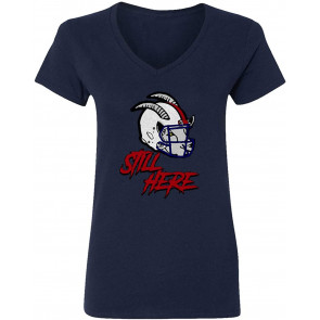 G.O.A.T. Helmet Still Here England Fans Womens Vneck T-Shirt