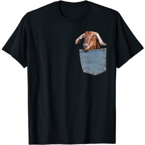 Goat Pocket Baby Goat Peeking T-Shirt