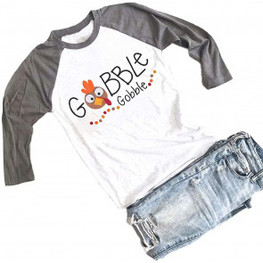 Gobble Gobble Baseball T-Shirt