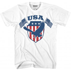 God Bless America Men's USA Flag Eagle Home Of The Brave T-Shirt