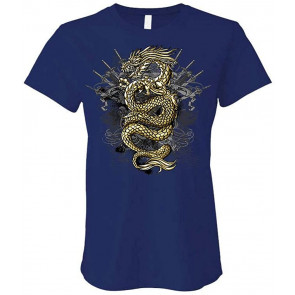 Gold Dragon - Ladies Cotton T-Shirt