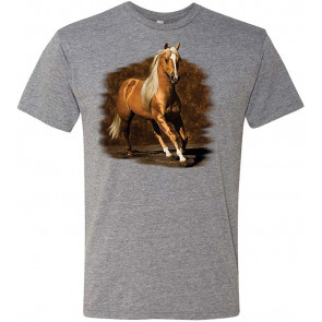 Golden BOY - American Horse Equine Lover - Tri-Blend T-Shirt