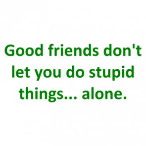 Good Friends Dont Let You Do Stupid Things Alone Shirt