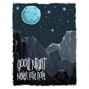 Good Night Never Lose Hope Retro Moon Tshirt