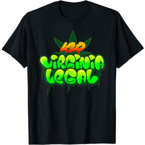 Graffiti-Style “Virginia Legal” Cannabis Reform T-Shirt