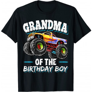 Grandma Of The Birthday Boy Monster Truck Birthday Party T-Shirt