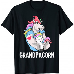 Grandpacorn Unicorn Grandpa And Grandson T-Shirt