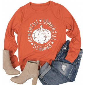 Grateful Thankful Blessed Thanksgiving T-Shirt