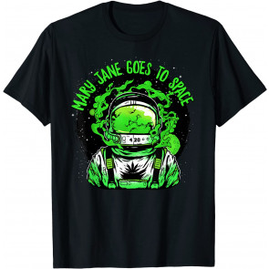 Green Mary Jane Goes To Space T-Shirt