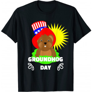 Groundhog Day Fun Celebration Patriotic T-Shirt