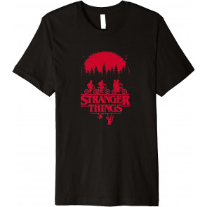 Group Shot Bike Ride Upside Down Silhouette T-Shirt