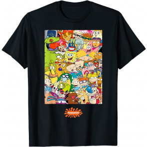 Group Shot Center Square All 90s Characters T-Shirt