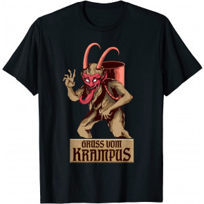 Gruss Vom Krampus Evil Merry Krampus Christmas Demon T-Shirt