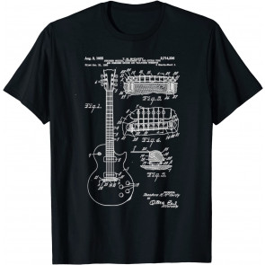 Guitar Patent Print 1955 - Vintage Patent Print Art  T-Shirt