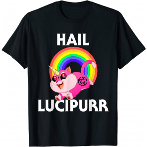 Hail Lucipurr, Satan Cat Unicorn Goth Evil 666 Lucifer T-Shirt