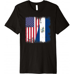 Half Nicaraguan Flag T-Shirt