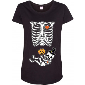 Halloween Baby Skeleton DT Costume Maternity T-Shirt