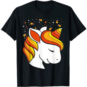 Halloween Cute Unicorn Candy Corn Girls Costume T-Shirt