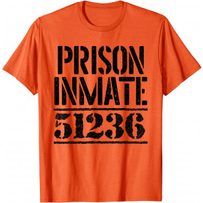 Halloween Inmate Prison Men Women Suit Costume, Prisoner T-Shirt