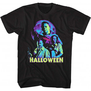Halloween Movie Neon Moon Michael Myers T-Shirt
