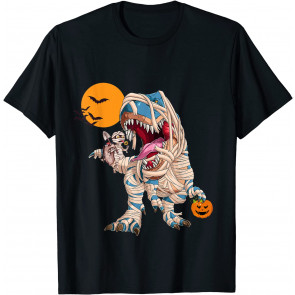 Halloween S For Boys Kids Dinosaur T-rex Mummy Pumpkin T-Shirt