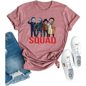 Halloween Squad Bleached T T-Shirt