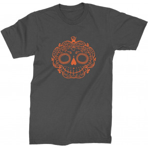 Halloween Sugar Skull Pumpkin Head T-Shirt