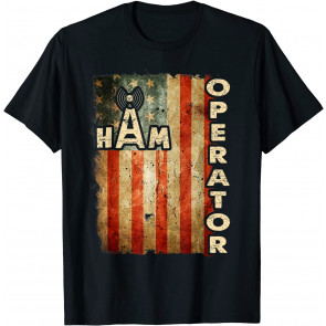 Ham Radio Amateur Patriotic USA Flag Radio Operator T-Shirt
