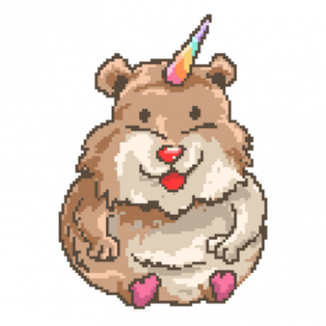 Hamster Unicorn Retro Cute Tshirt